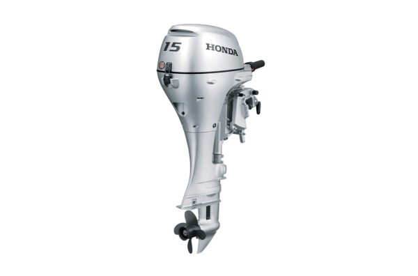 Honda 15hp Portable Outboard | Tiller, Electric and Manual Start, 15" Shaft | BF15D3SHT