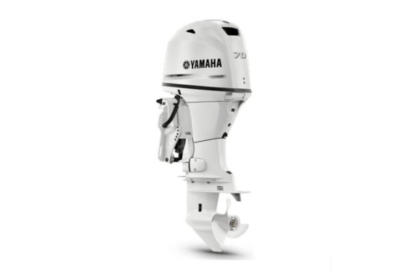 Yamaha 70hp White Outboard | Remote Mechanical, 20" Shaft | F70LB2