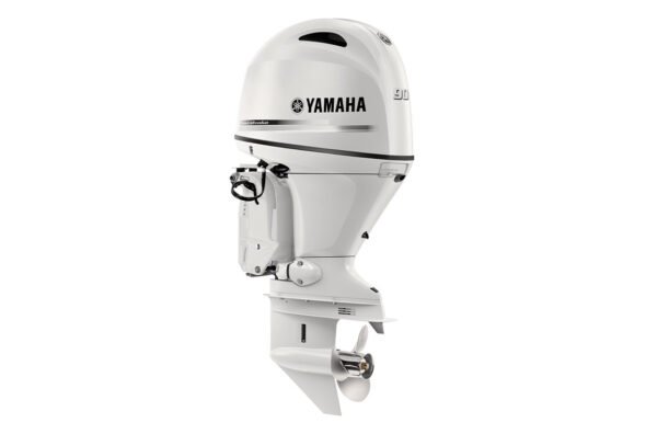 Yamaha 90hp White Outboard | Remote Mechanical, 20" Shaft | F90LB2